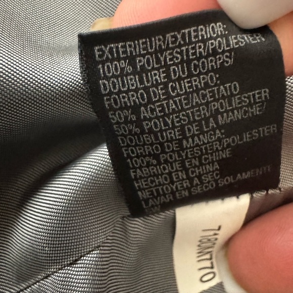 Tahari Blazer Jacket Size 14 Polyester Button Detail Career Office Military - Picture 9 of 10